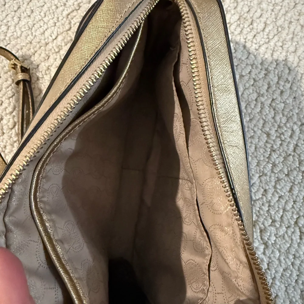 Michael Kors Metallic Gold Crossbody Bag - Picture 3 of 6